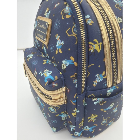 Disney Parks Walt Disney World 50th Anniversary Blue Loungefly Mini Backpack NWT - Picture 3 of 12